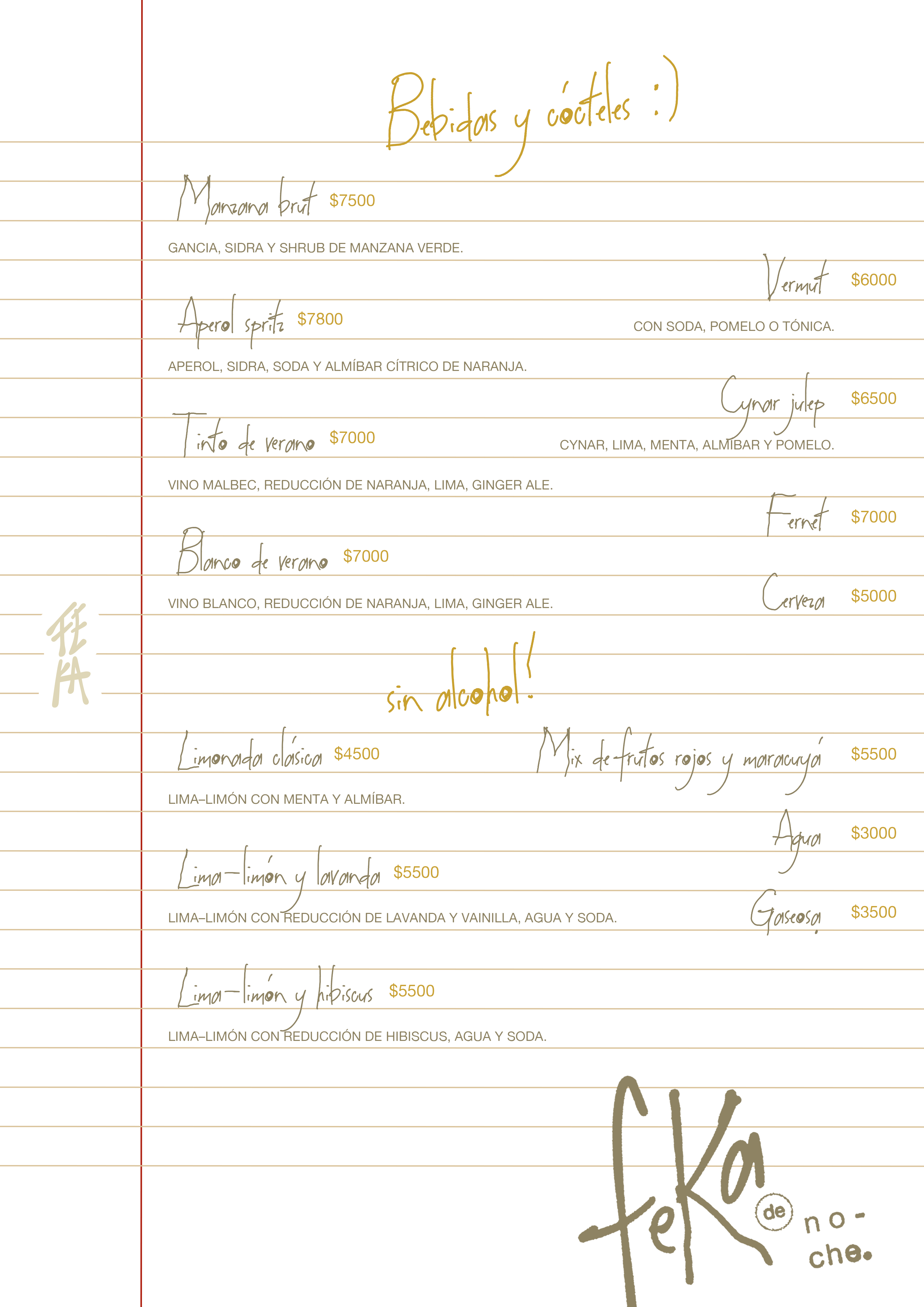 Menú noche página 4